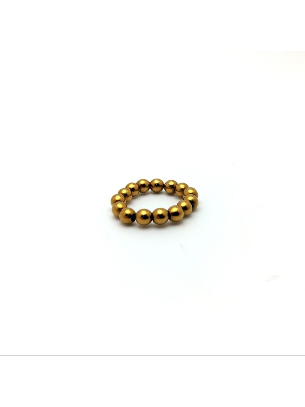 381MIDALANE Handmade Gold Beaded Stretch Ring
